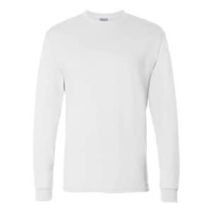 Hanes Men's Essentials Long Sleeve T-shirt Value Pack (2-pack), White,Large for $20