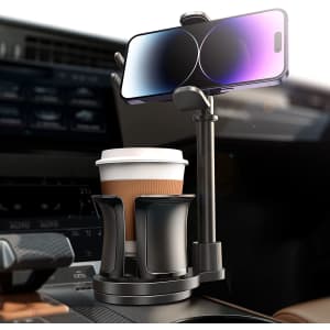 Lisen 2-in-1 Cup Holder Expander and Phone Mount for Car for $14