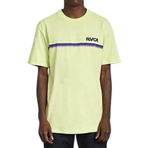 RVCA Men's Cannonball Short Sleeve Crew Neck T-Shirt, Black, M for $20