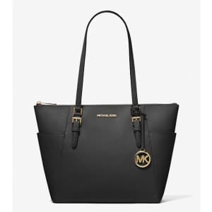 Michael Michael Kors Charlotte Large Saffiano Leather Top-Zip Tote Bag for $99