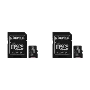 Kingston 64GB microSDHC Canvas Select Plus 100MB/s Read A1 Class 10 UHS-I Frustration Free for $7