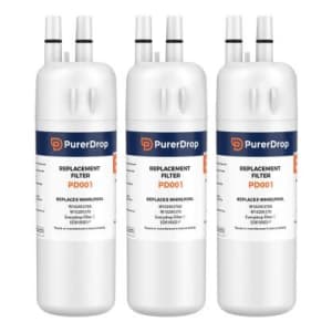 PurerDrop Replacement Refrigerator Water Filter 3-Pack for Whirlpool EDR1RXD1 for $32