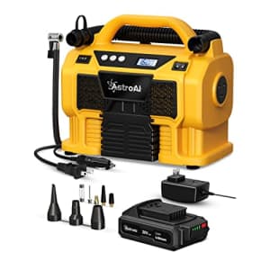 AstroAI Tire Inflator Air Compressor Portable, 160PSI Cordless/Corded Tire Pump with 3 Power Supply for $88