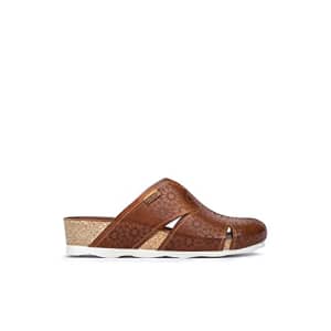 PIKOLINOS Clogs Leather Mahon for Woman Brandy for $60
