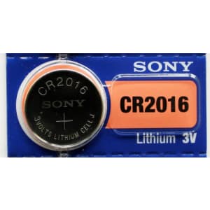 Sony CR2016 3 Volt Lithium Manganese Dioxide Batteries, Genuine Sony Blister Packaging (50 Pieces) for $15