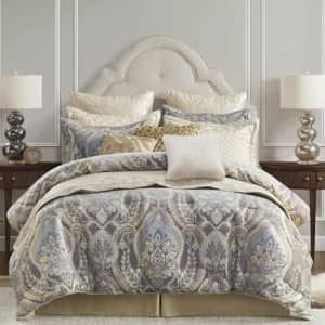 CROSCILL King Comforter Set, Luxe Chenille Jacquard Damask, Soft Microfiber Twill Comforter for a for $439