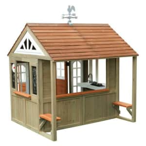 KidKraft Country Vista Wooden Outdoor Playhouse for $140