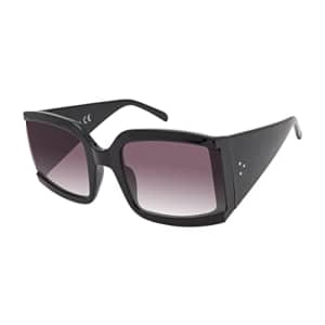 TAHARI TH810 Oversized UV Protective Square Sunglasses. Elegant Gifts for Women, 66 mm, Black for $34