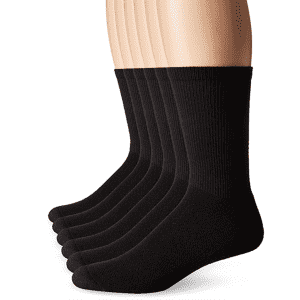 Hanes Men's FreshIQ Odor Control X-Temp Comfort Cool Crew Socks 6-Pack for $5