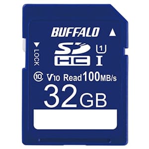 Buffalo Tools Buffalo SD Card 32GB 100MB/s UHS-1 Speed Class 1 Supports VideoSpeedClass 10 IPX7 Full HD Data for $6