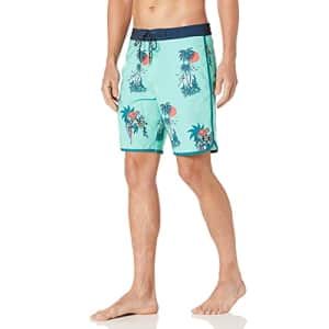 Billabong Men's Standard 73 Lo Tides Boardshort, 4-Way Performance Stretch, 19 Inch Outseam, Aqua, for $48 Billabong Men's Standard 73 Lo Tides Boardshort, 4-Way Performance Stretch, 19 Inch Outseam, Aqua, for $48