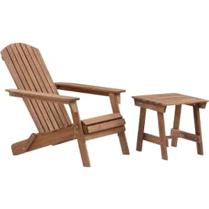 Amazon Aware FSC Certified Outdoor Folding Adirondack Chair with Side Table for $150