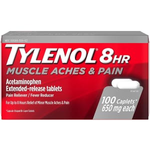 Tylenol 8 Hour Muscle Aches & Pain 100-Count Extended-Release Caplets for $4.89 via Sub & Save Tylenol 8 Hour Muscle Aches & Pain 100-Count Extended-Release Caplets for $4.89 via Sub & Save