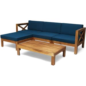 Christopher Knight Home Mamie 5-Piece Acacia Wood Outdoor Sofa Set for $540 Christopher Knight Home Mamie 5-Piece Acacia Wood Outdoor Sofa Set for $540