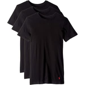 Polo Ralph Lauren Men's Slim Fit Crew T-Shirt 3-Pack for $32