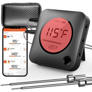 NutriChef Bluetooth Meat Thermometer for $48