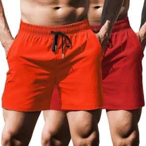 Coofandy Men's 5" Athletic Shorts 2-Pack from $16