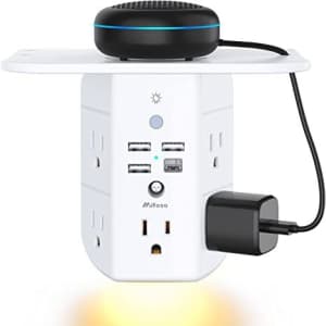 Mifaso Wall Outlet Extender with Shelf and Night Light for $14 w/Prime