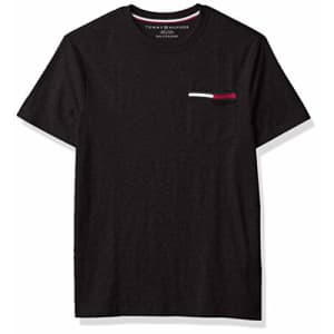 Tommy Hilfiger Men's Short Sleeve Crewneck T Shirt with Pocket, Jet Black-PT, XS for $25 Tommy Hilfiger Men's Short Sleeve Crewneck T Shirt with Pocket, Jet Black-PT, XS for $25