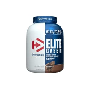 Dymatize Elite Casein Protein Powder, Slow Absorbing with Muscle Building Amino Acids, 100% for $66 Dymatize Elite Casein Protein Powder, Slow Absorbing with Muscle Building Amino Acids, 100% for $66
