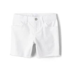 The Children's Place Girls' Denim Midi Shorts, White, 6X/7 for $6 The Children's Place Girls' Denim Midi Shorts, White, 6X/7 for $6