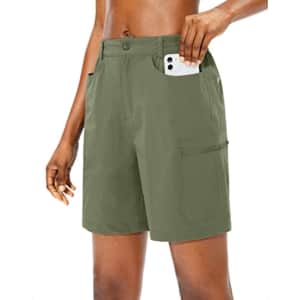 Women's 6" Quick Dry Stretch Hiking Shorts for $16