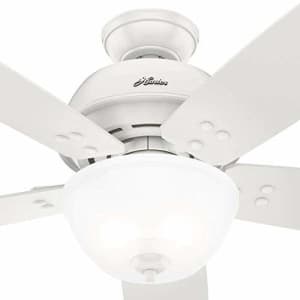 Hunter Fan 60 inch Casual Fresh White Indoor Ceiling Fan with Light Kit and Remote Control (Renewed) for $90 Hunter Fan 60 inch Casual Fresh White Indoor Ceiling Fan with Light Kit and Remote Control (Renewed) for $90