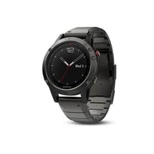 Garmin fnix 5, Premium and Rugged Multisport GPS Smartwatch, Sapphire Glass, Slate Gray w/ Metal for $400