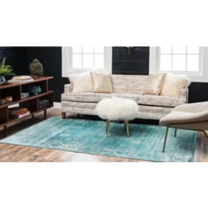 Unique Loom Sofia Traditional Area Rug, 6 x 9 Feet, Turquoise/Ivory for $71 Unique Loom Sofia Traditional Area Rug, 6 x 9 Feet, Turquoise/Ivory for $71