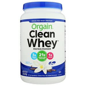 Orgain Clean Whey Protein Powder, Vanilla Bean, Kosher Dairy, Gluten Free, 29.2 Oz for $48