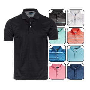 PGA Tour Men's Surprise Polo Shirts: 3 for $30