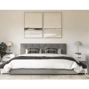 DHP Ryan Upholstered King Bed with Storage for $266
