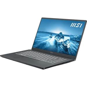 MSI Prestige 15 15.6" FHD Ultra Thin and Light Professional Laptop: Intel Core i5-1240P GTX 1650 for $965