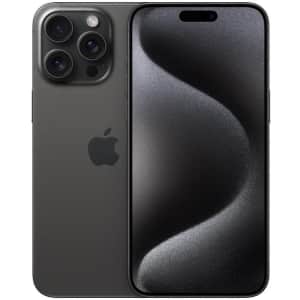 Apple iPhone 15 Pro Max Smartphone for AT&T. With a qualifying Unlimited plan, and the trade-in of an eligible device, you can get up to $1,000 off the iPhone 15 Pro Max at AT&T. (You'll receive the trade-in's worth in bill credits over 36 months.) Th...
