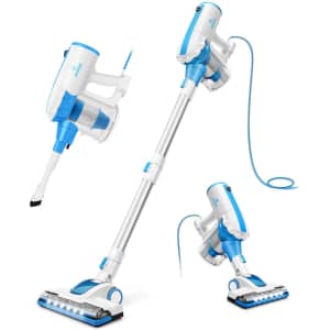 Moosoo 4-in-1 Corded Stick Vacuum Cleaner for $57