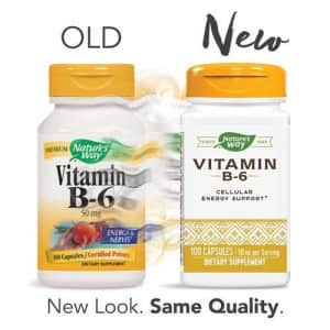 Nature's Way Vitamin B6, 100 Capsules (Pack of 2) for $12