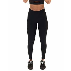 Spalding Women's Misses Activewear High Waisted Polyester Ankle Legging, Black, L for $19