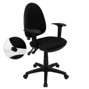 Flash Furniture Mid-Back Black Fabric Multifunction Swivel Ergonomic Task Office Chair with for $99