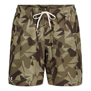 Under Armour Men's Standard Swim Trunks, Shorts with Drawstring Closure & Elastic Waistband, Marine for $58