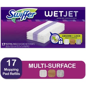 Swiffer WetJet Hardwood Floor Pad Refill 17-Pack for $22