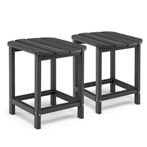 Giantex 2Pcs Outdoor Side Table - 18" Patio Adirondack Table, Weather Resistant, 200 Lbs Capacity, for $100
