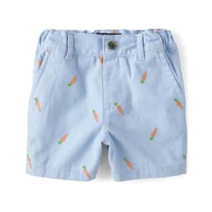 The Children's Place Baby Boy's and Toddler Patterned Chino Shorts, Whirlwind for $9
