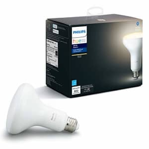 Philips Hue White BR30 LED Smart Bulb, Bluetooth & Zigbee, (Hue Hub Optional), for recessed cans for $28