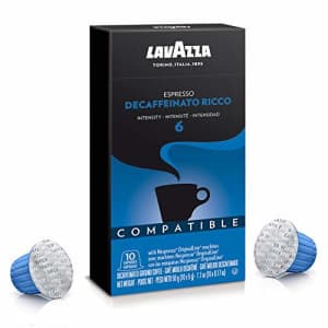 Lavazza Decaffeinato Ricco Espresso Dark Roast Capsules Compatible with Nespresso Original Machines for $30