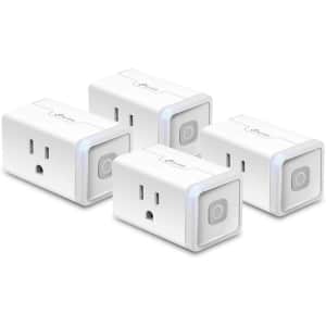 Kasa Smart 12A WiFi Smart Plug Lite 4-Pack for $23
