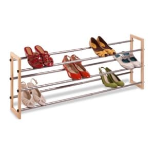 Honey Can Do 3-Tier Expandable Shoe Rack for $15 Honey Can Do 3-Tier Expandable Shoe Rack for $15
