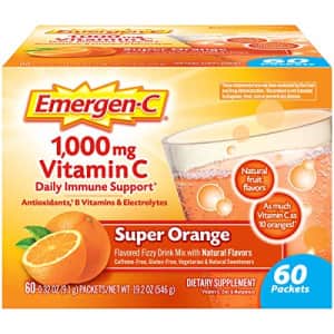 Emergen-C Vitamin C 1000mg Powder (60 Count, Super Orange Flavor, 2 Month Supply), With for $18