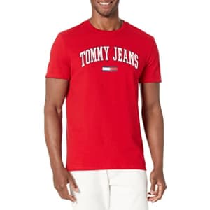 Tommy Hilfiger Men's Tommy Jeans Short Sleeve T-Shirt, Blush RED, XXL for $25 Tommy Hilfiger Men's Tommy Jeans Short Sleeve T-Shirt, Blush RED, XXL for $25