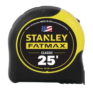 Stanley Tools 1-1/4" x 25-Foot FatMax Tape Measure for $18