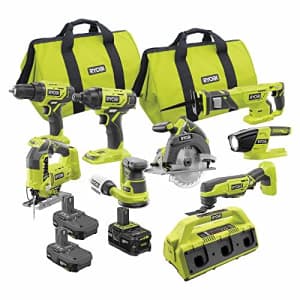 RYOBI PCK700KN ONE+ 18V Cordless 9-Tool Combo Kit with 3 Batteries and 6-Port Supercharger for $490